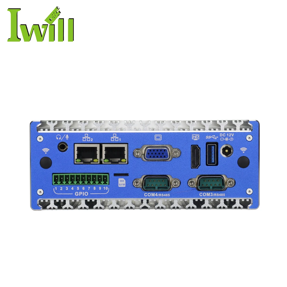 j1900 industrial embedded  pc quad core industrial box pc  rs485 com ddr3l TPM fanless barebone system