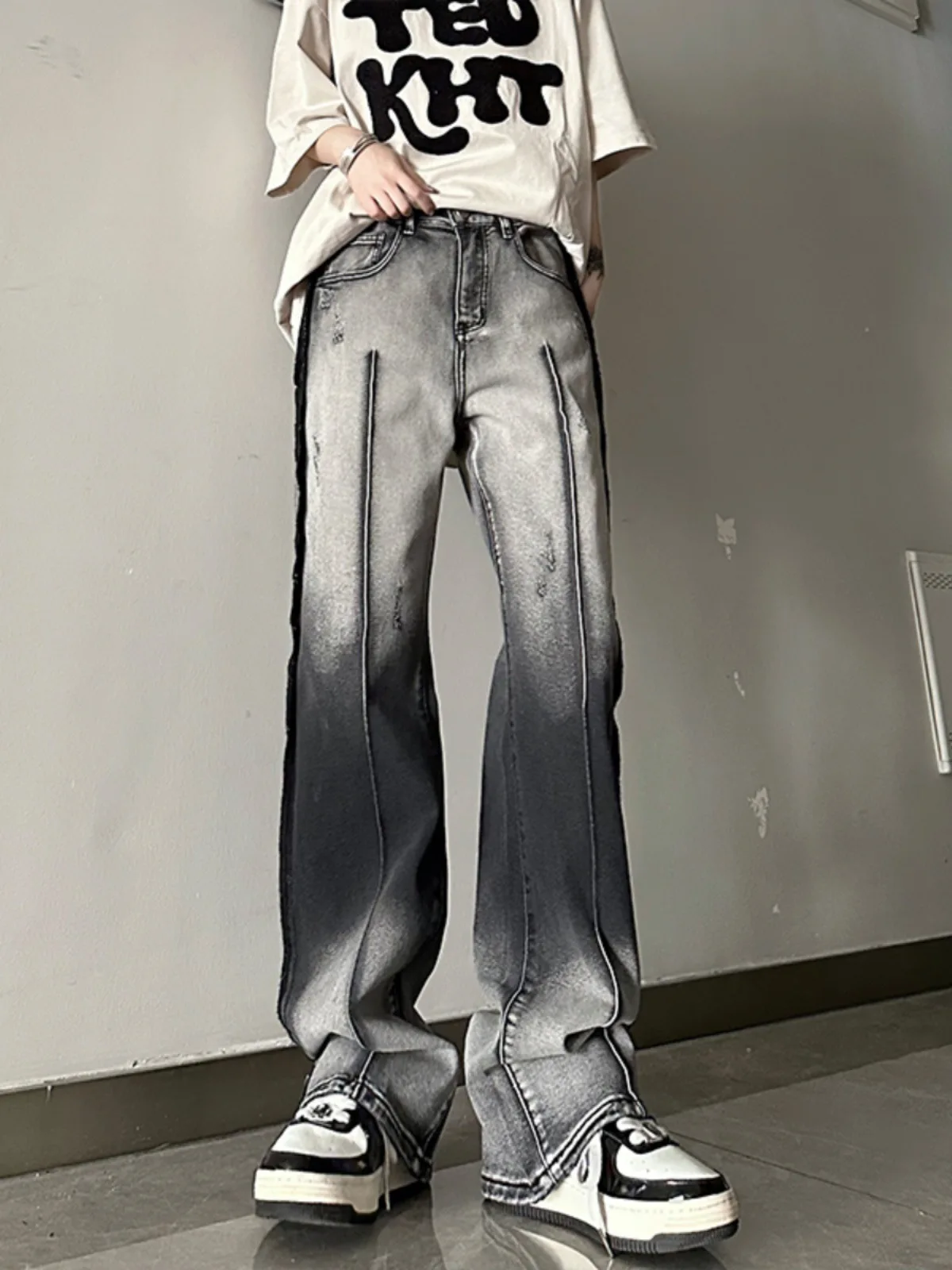 streetwear denim jeans manufacturers hip hop y2k clothing carpenter pants wax baggy designer tie dye brand jeans men