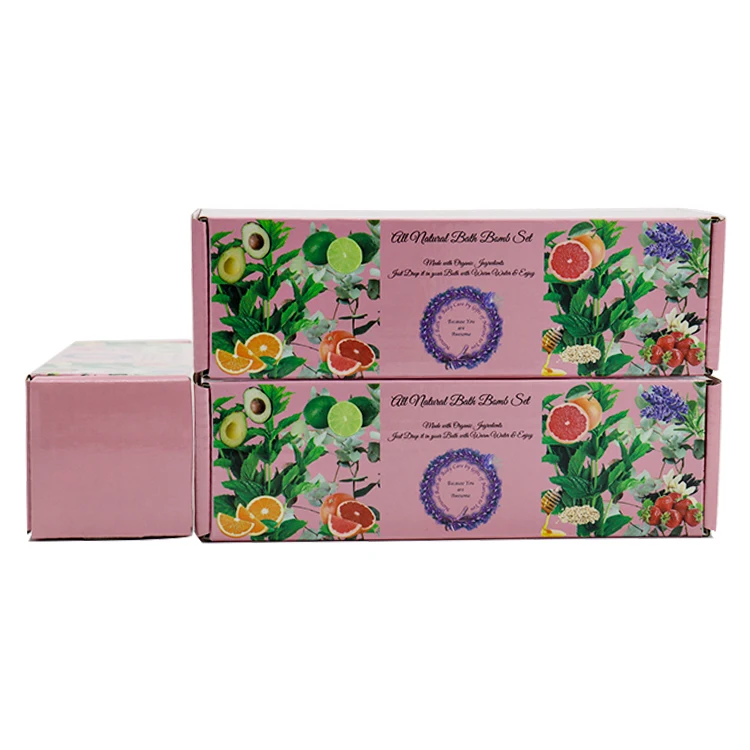 W172 Custom Logo Printing Colorful Cosmetic E-flute Cardboard Packaging Box High Quality Corrugated Paper Box Mail Box
