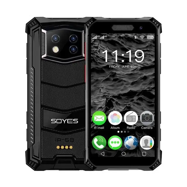SOYES S10 Max 4G Mini Rugged Global 4G LTE Smart Phone 4GB+128GB IP68 Fingerprint Face ID Unlock PTT Mobile Phone