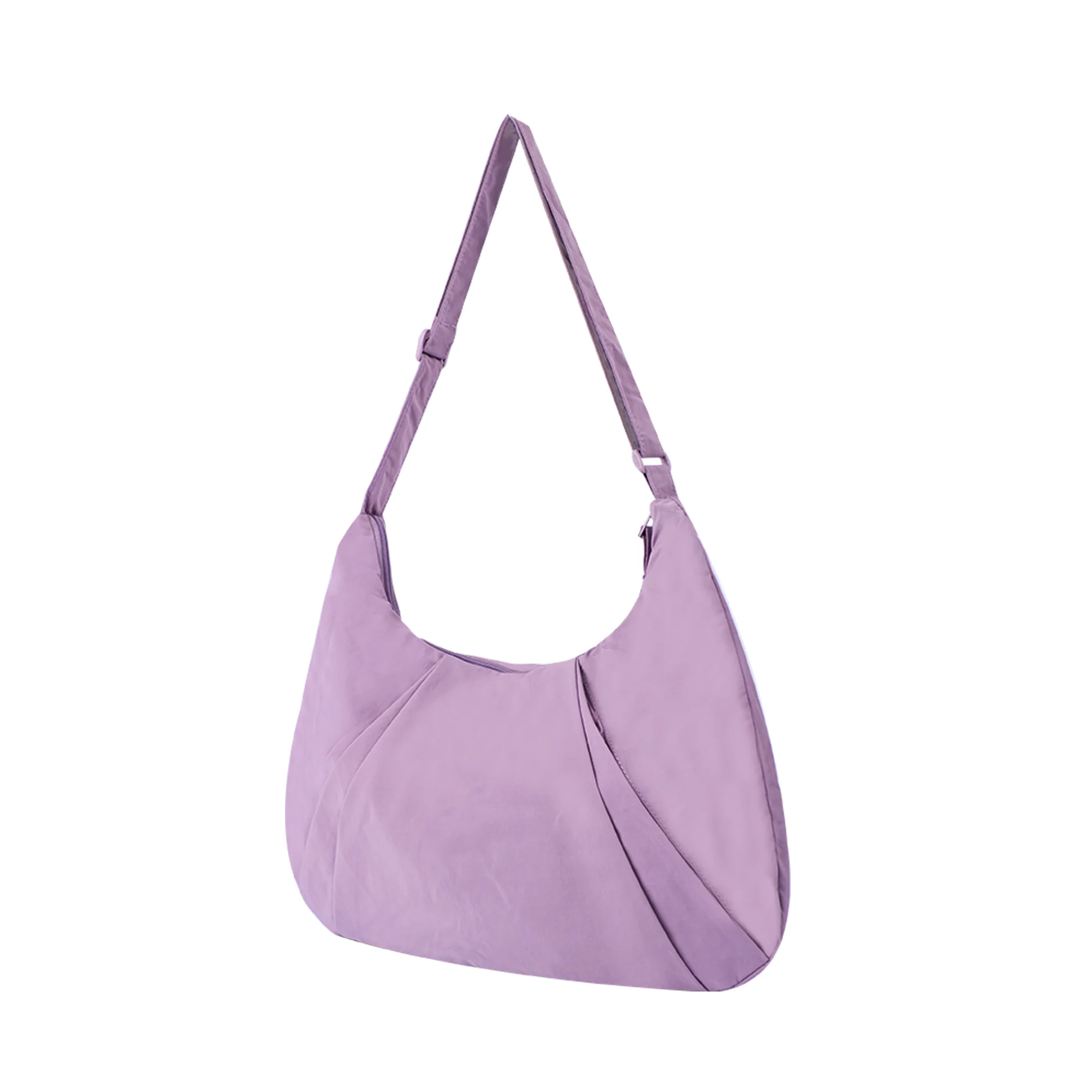 Large capacity nylon hobo shoulder bag pleated dumplings bag women messenger crossbody bag for yoga  shopping