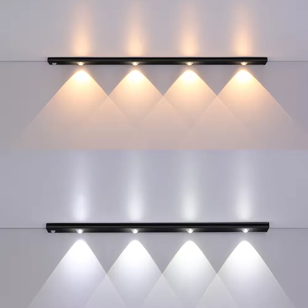 Ultra-thin Indoor Under Cabinet Lighting Aluminum Strip Kitchen Closet Lights Led Motion Sensor Light for Kitchen