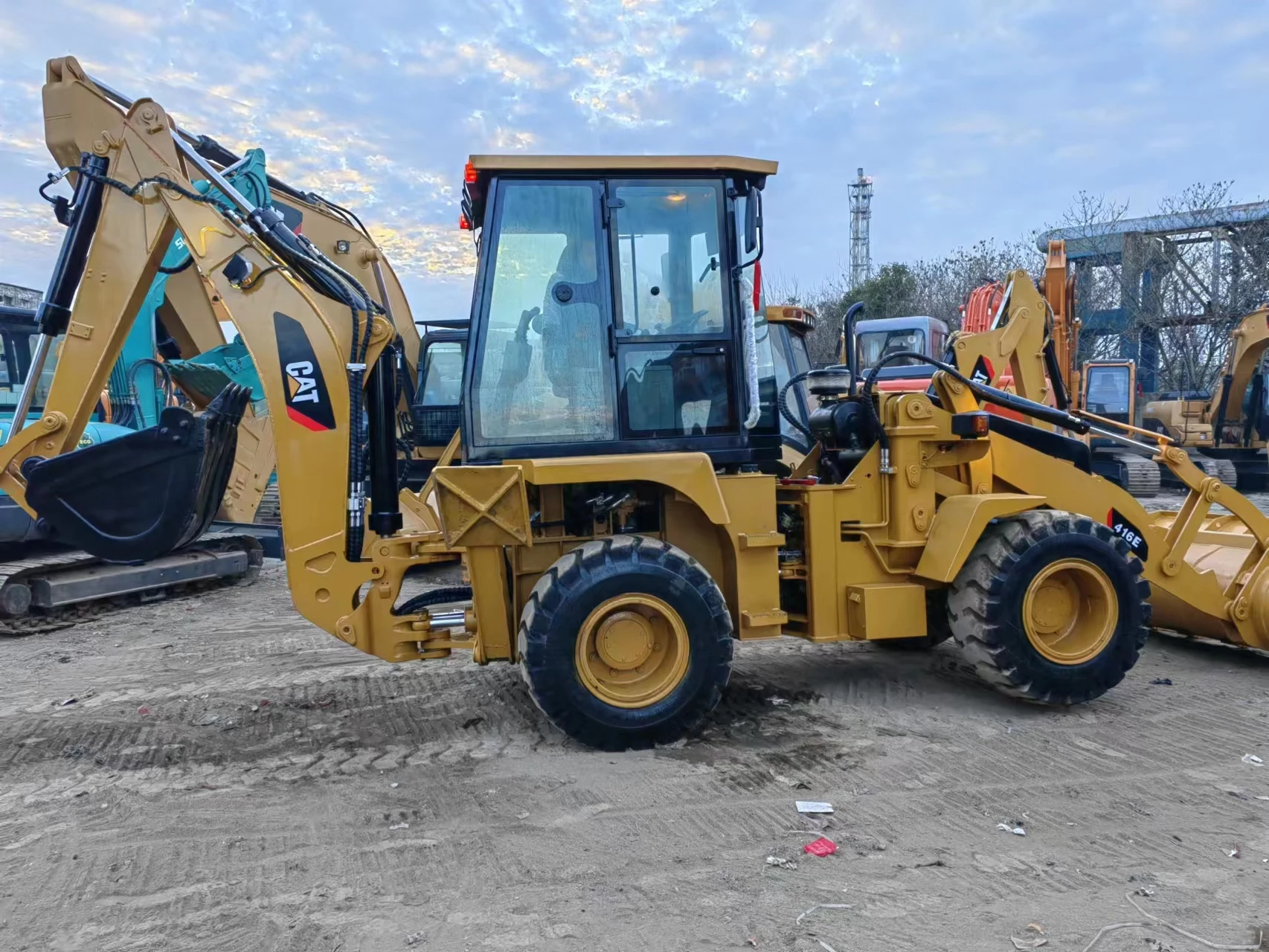 Good Quality 3 Year Warranty Backhoe Loader CAT 416E 420F 420F2 Backhoe for Sale