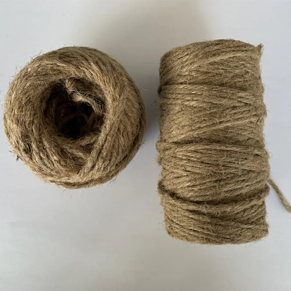 Durable 4mm 4-Ply Natural Jute Twine 45m Gardening and Packaging Ropes for Decorations