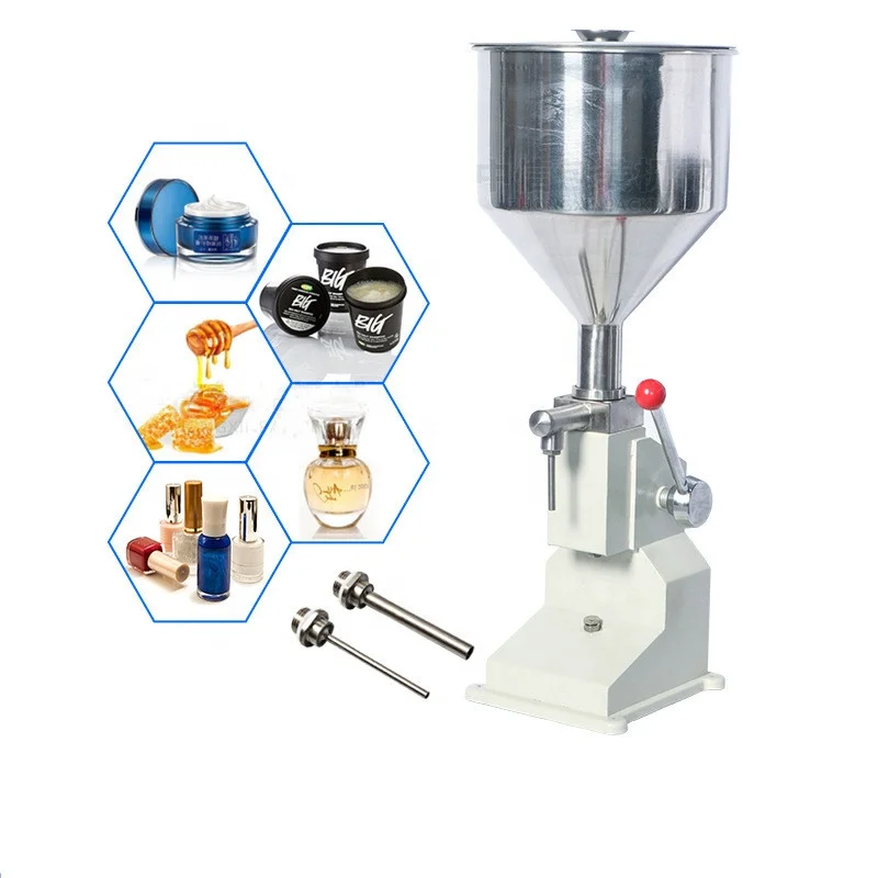 A03 Food Filling Machine Manual Pressure Stainless Paste Dispensing Cream Juice Honey Liquid Packing Equipment Sauce Oil Filler
