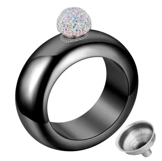 Amazon New Idea 3.5oz Bangle Bracelet Hip Flask Stainless Steel Alcohol Pocket Flagon Whiskey Drinkware Hip Flask