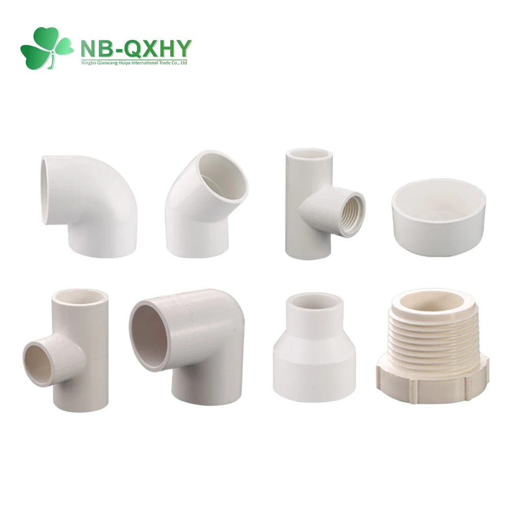 China Supply Plastic Materials ASTM PVC Pipe Connector Fittings White Color UPVC SCH40 Fitting Male Female Adaptor