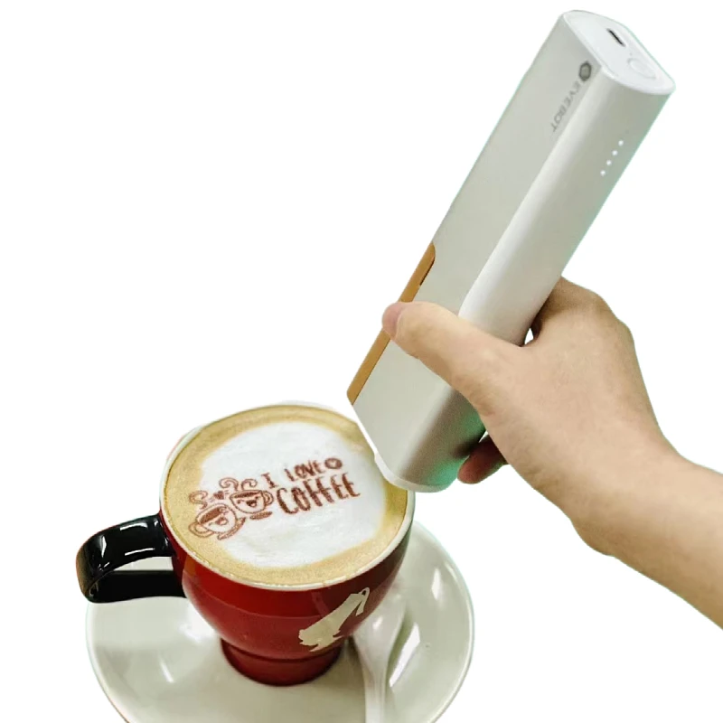 EVEBOT Handheld Edible Inkjet Printer Mobile Phone App Coffee Printer