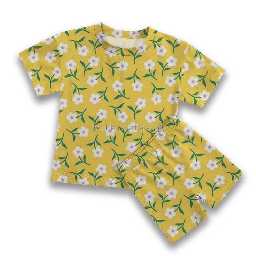 New Style Boutique Children Floral Clothes Toddler Sets Two Piece Kids Clothes Boys 3-6 Baby Boys Cloth Summer