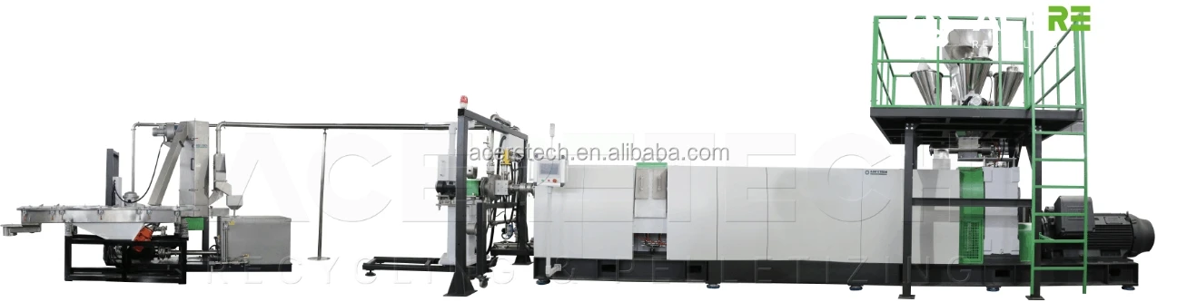 гранулятор для переработки полимерных отходов ПНД труб бутылок канистр ящиков