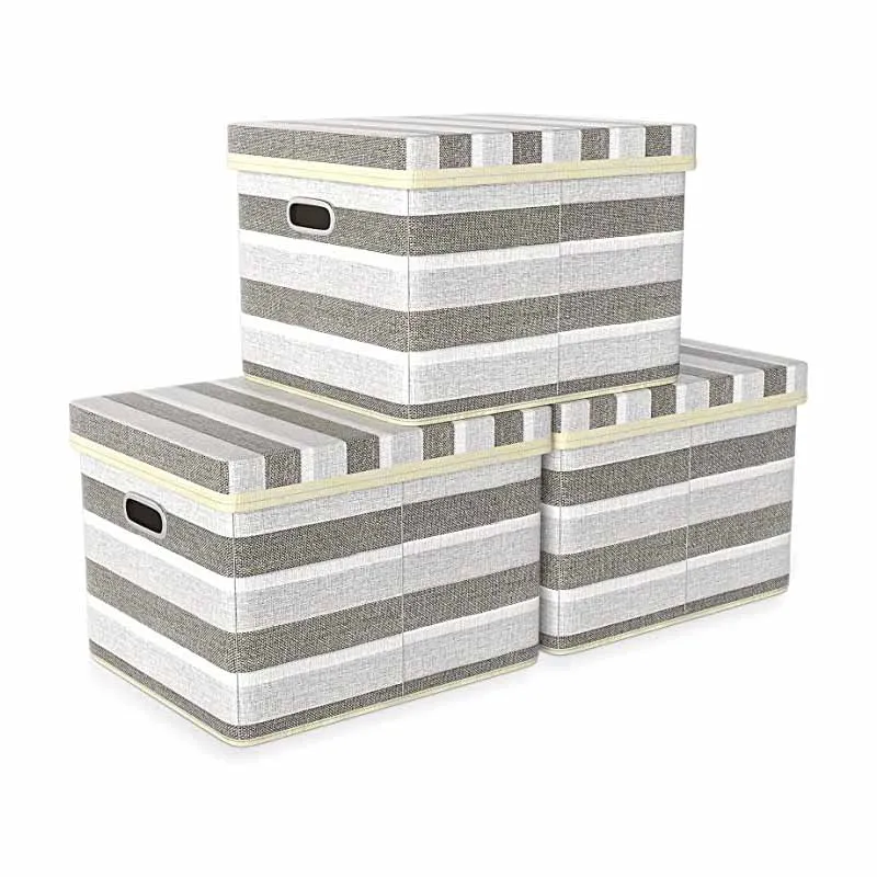 polyester storage bin with name card, storage personal articles