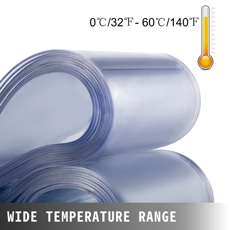 Fuxing Flexible Plastic Cold Room Outdoor Hang Strip Door Curtains Transparent pvc strip curtain transparent