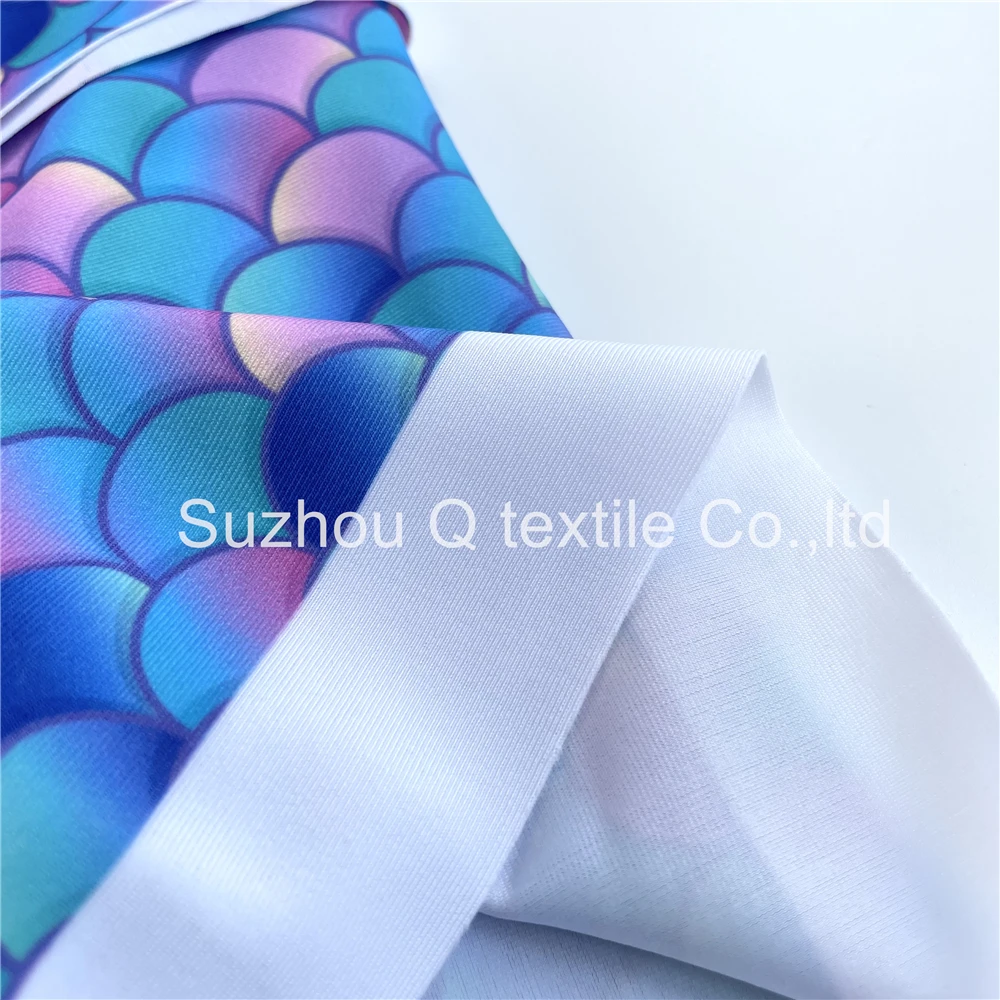 High Elastic Excellent Quality 86% Polyester 14% Spandex Digital Custom Printing Swim Lycra Fabric