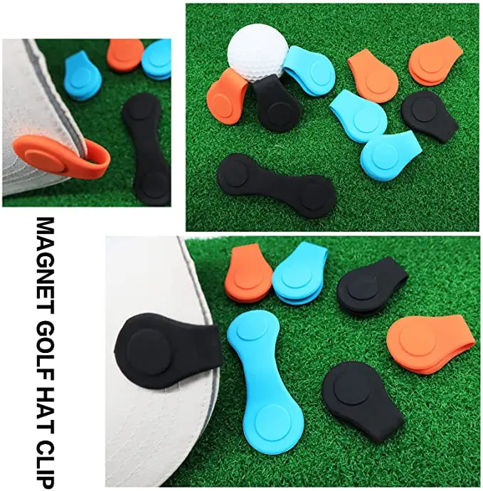 Wholesale custom silicone golf ball marker hat clip magnetic golf ball marker hat clip