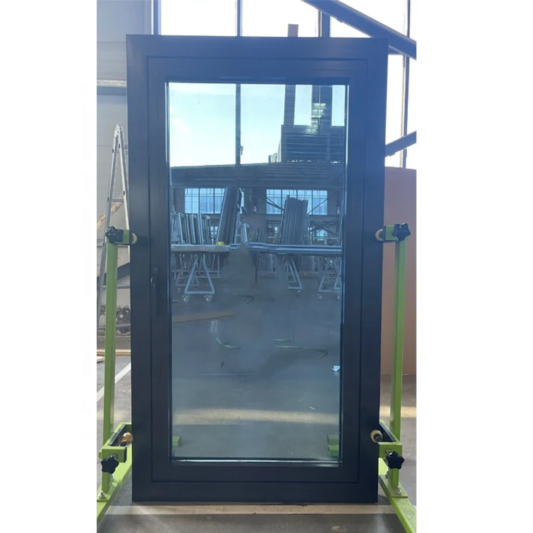 Brown color durable casement aluminum window tempered glass aluminum windows