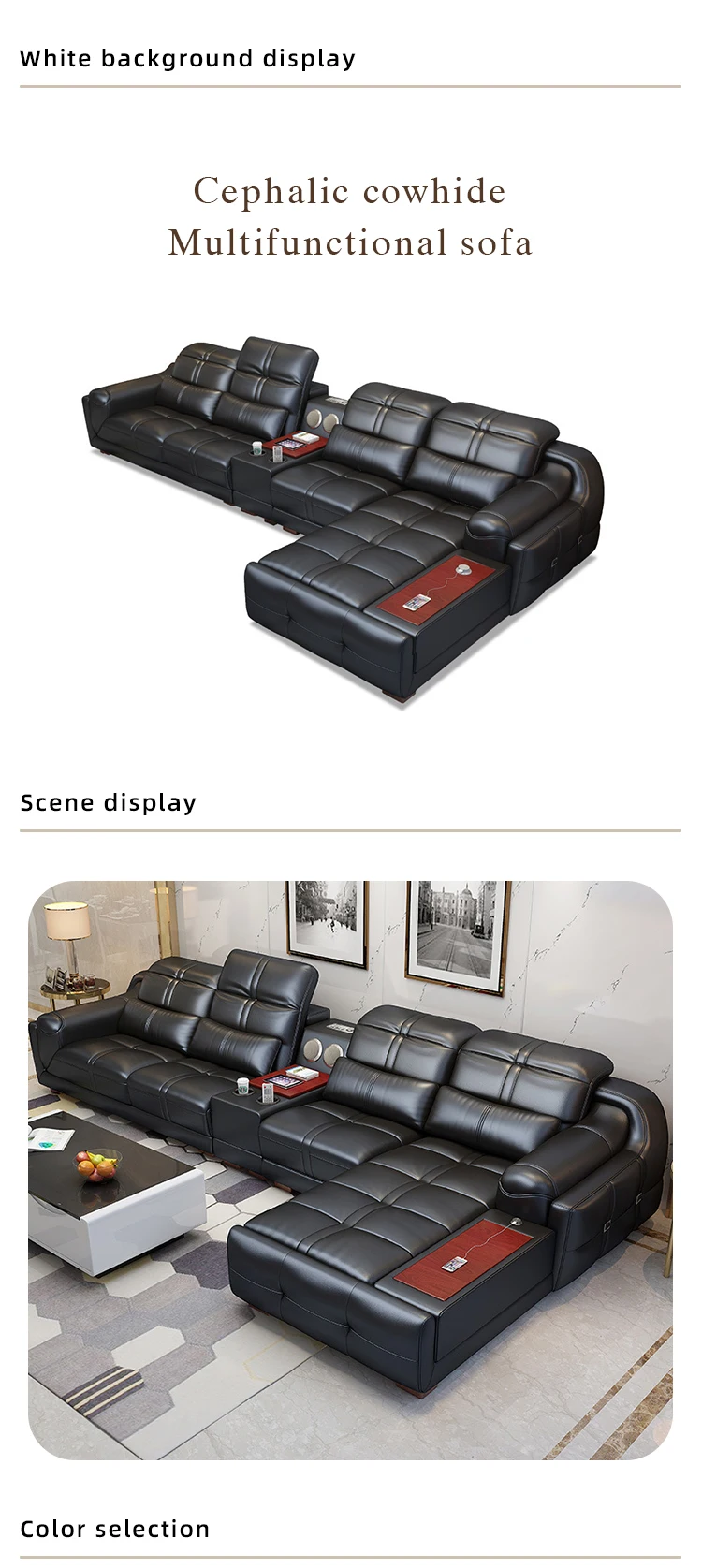 Living Room Sofa best selling 3+2+1 soft genuine leather sofa