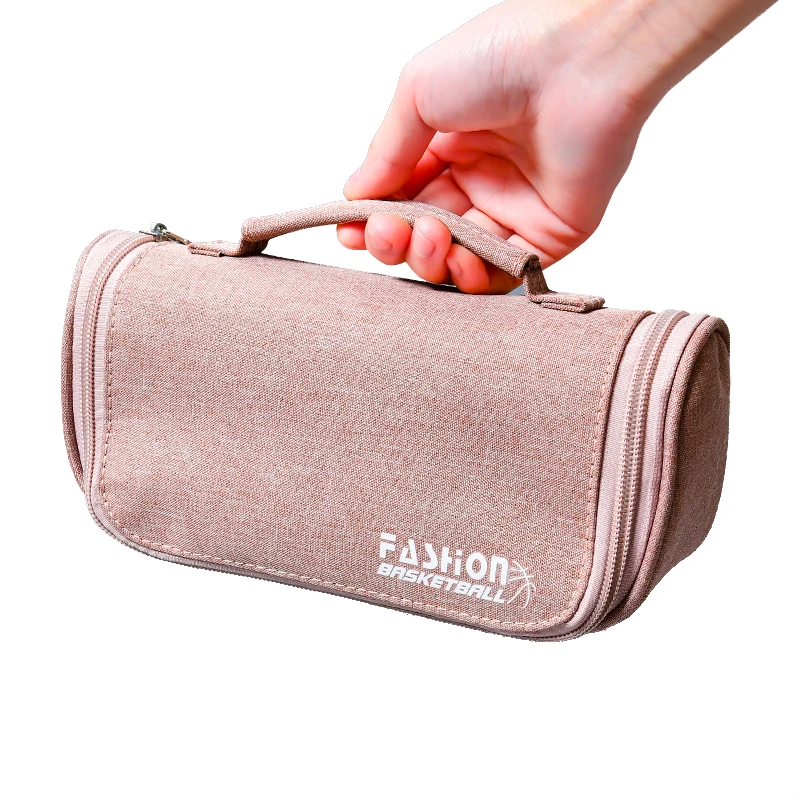 Вместительный холщовый пенал с ручкой