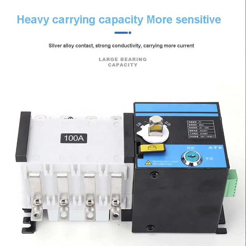 Dual Power Transfer Switch PC Ats-630a 4p Automatic Transfer Switch Generator Set Iri 4 Pole 100 Manual Transfer Switch 3 Ph