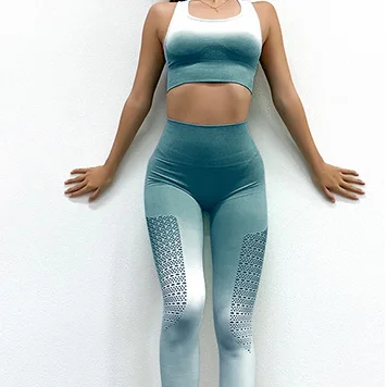 Toplook 2020 Ombre Seamless Yoga Set Women Fitness Clothing Sportswear Gym Suits Workout Apparels S459