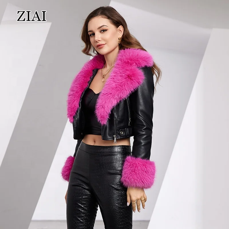 Bomber Jacket Aviator Real Shearling bomber Sheepskin Leather Jacket winter clothes for women