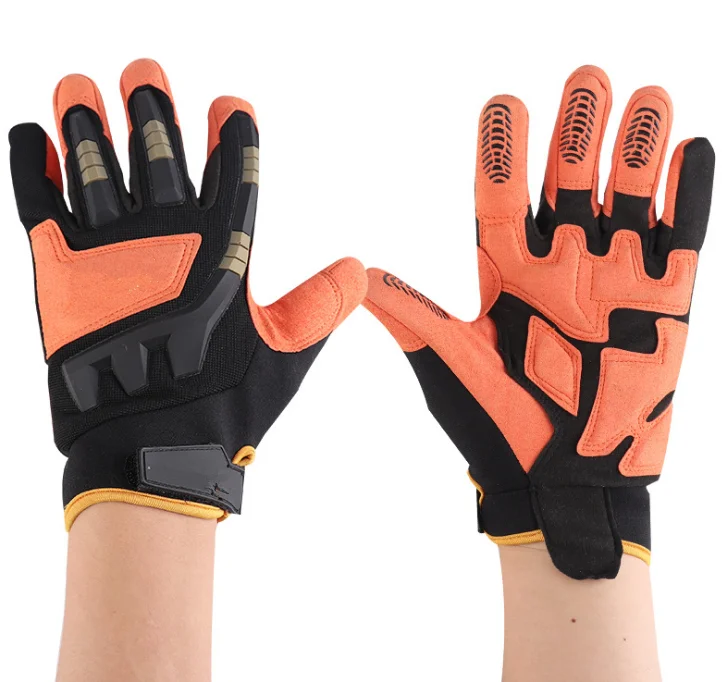 Anti Vibrate Work Safety Custom Hand Tools Impact Synthetic Leather mechanic work gloves mechanic safety hand gloves