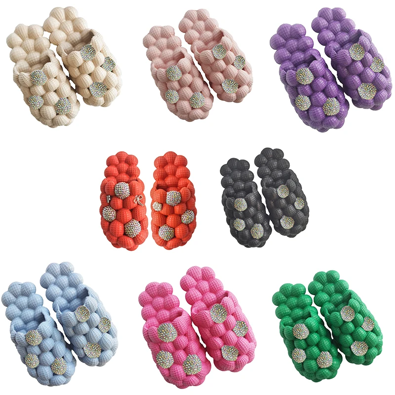 2022 Летняя женская розовая, зеленая, размер 8, блестящая, личи, пузырьки со стразами и прозрачная пляжная сумка-тоут из ПВХ