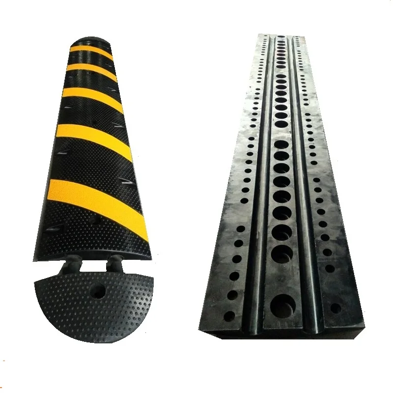 length1830mm rubber speed hump cable ramp sleeping ralentisseur route