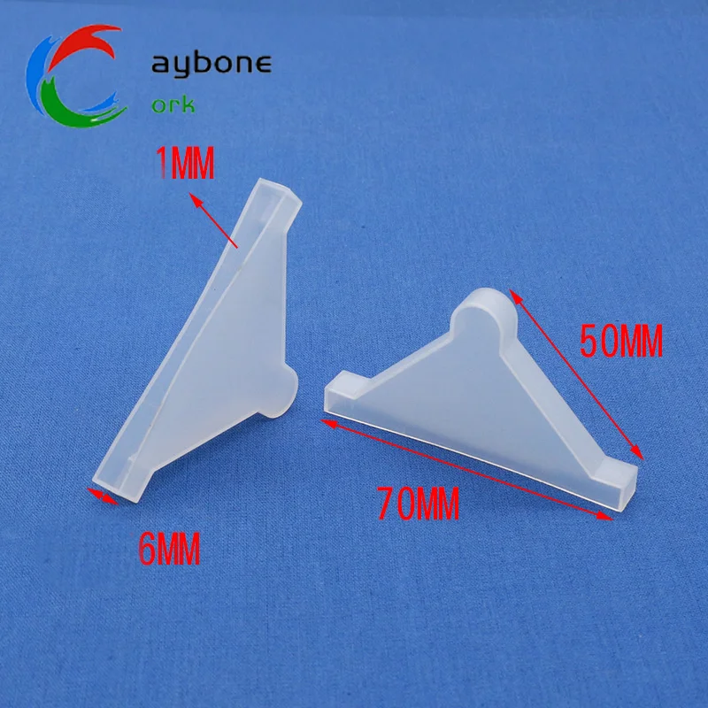 50*70*6mm Replaceable Resilient Non-Slip Anti-Collision Plastic Corner Protector Protective Edge Protector for Glass