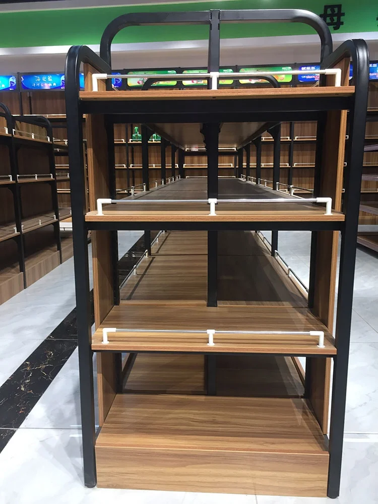 Современная дешевая и популярная витрина для розничного магазина деревянная настенная подвесная мебель полка гондолы супермаркета