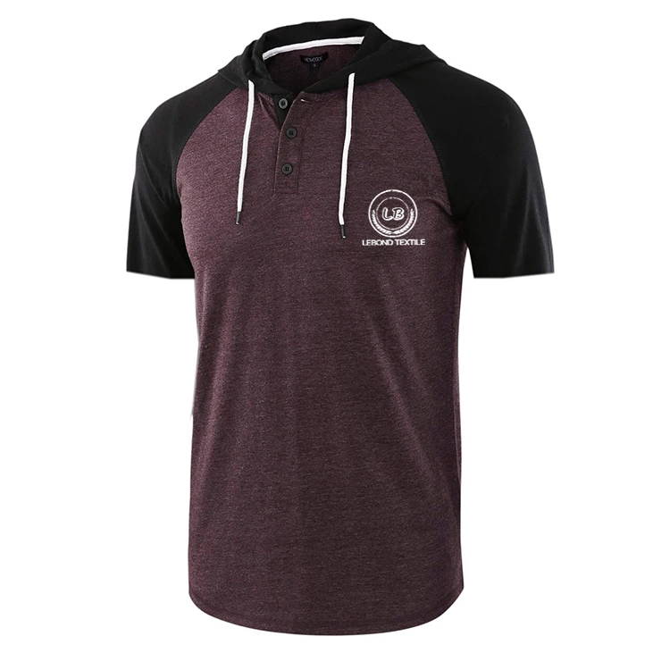 
Custom Color Block Patchwork Cotton Mens Plain T Shirt Plus Size Silk Screen Printing With O-neck shirt For Men With Draw String 