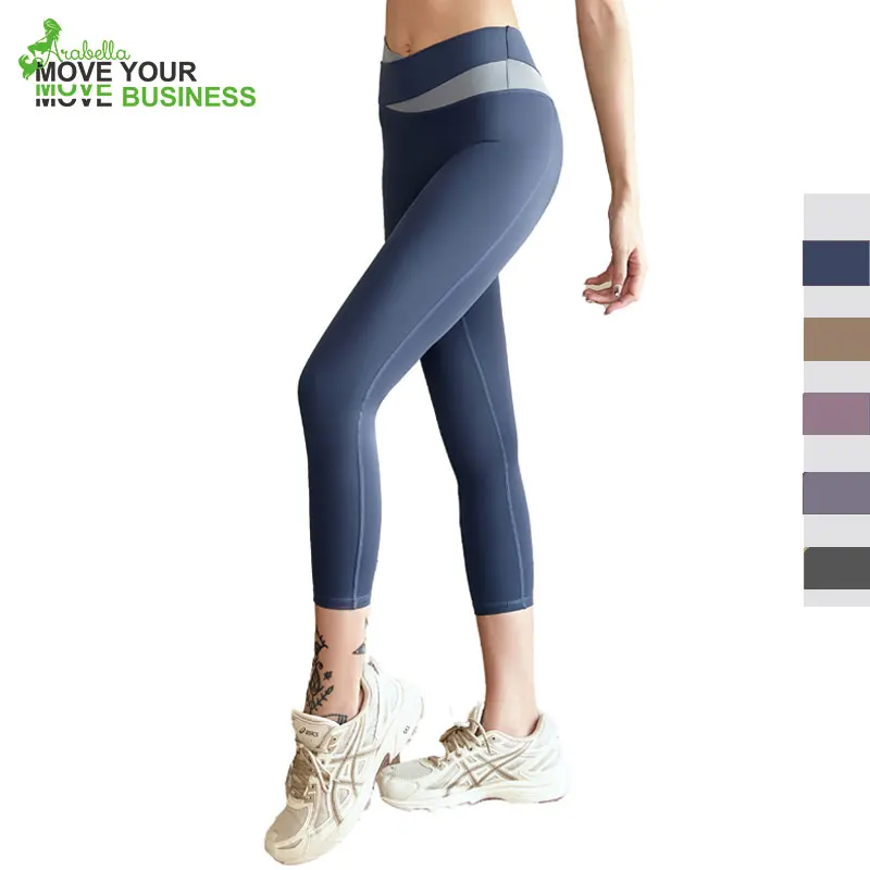 Arabella 2023 Custom Women Seamless Skin-friendly V-cut Patchwork Yoga Leggings