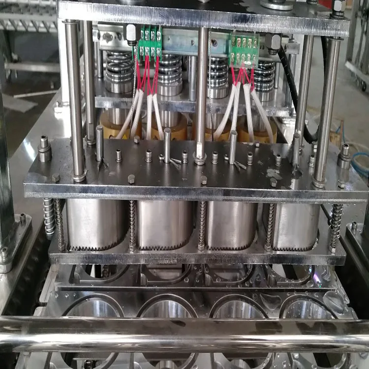 plastic 2 line cup sealer tea milk juice yogurt water cup filling sealing machine