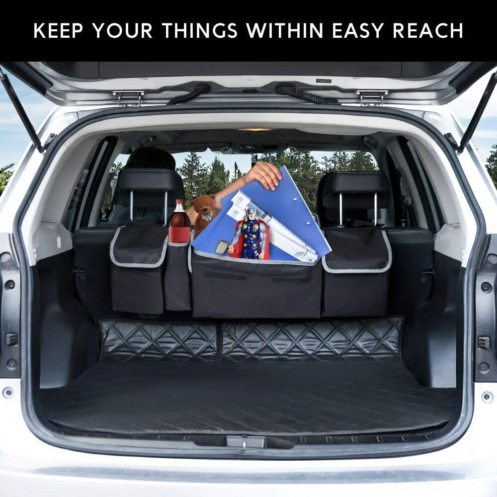 Factory Custom Sturdy Space Saver Hanging Car Accessories Interior Large Capacity Car Trunk Organizer Storage