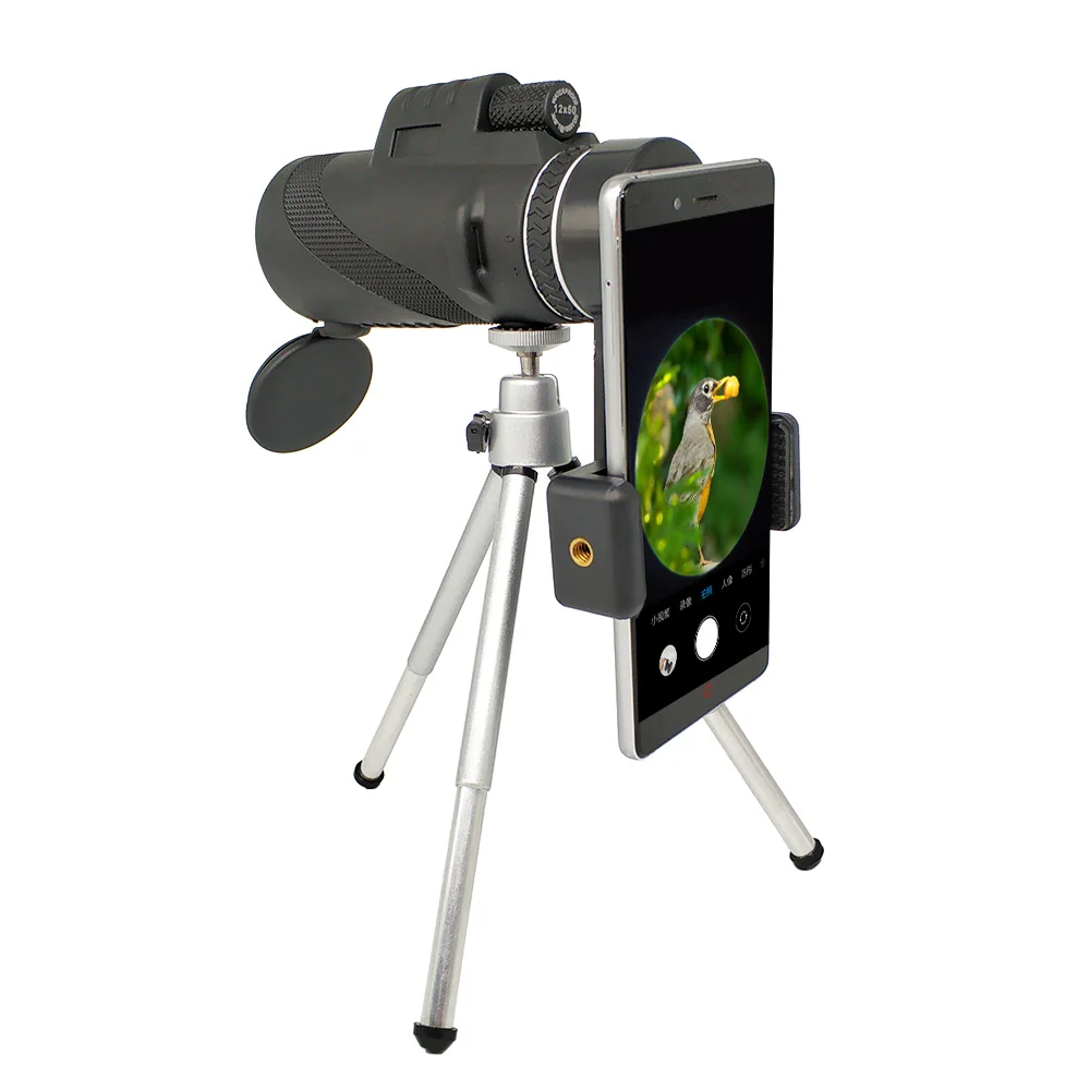 40x60 монокулярный телескоп 12x50 16x52 высокомощный ударопрочный ручной Spyglass для