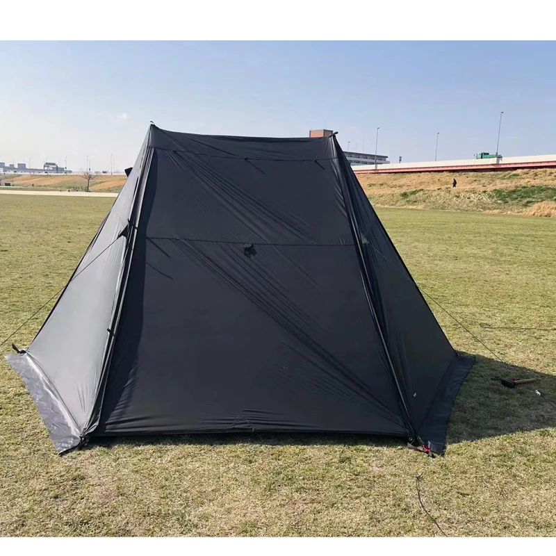 Outdoor campsite pyramid tent shelter tent camping 3-4 persons sunscreen rain proof easy to carry