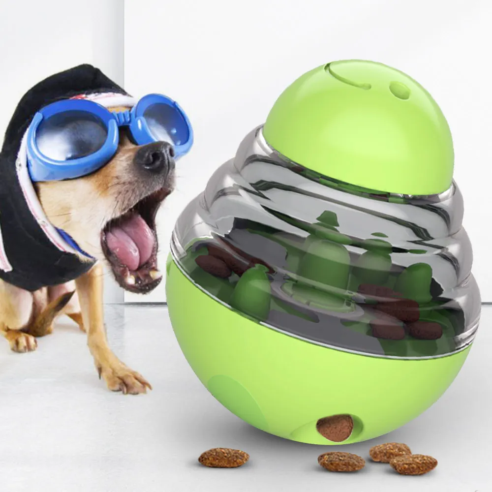 Dog Chew Toy Training IQ Oval Funny Puzzle Tumbler Shakes Ball Pet Leaks Food Ball