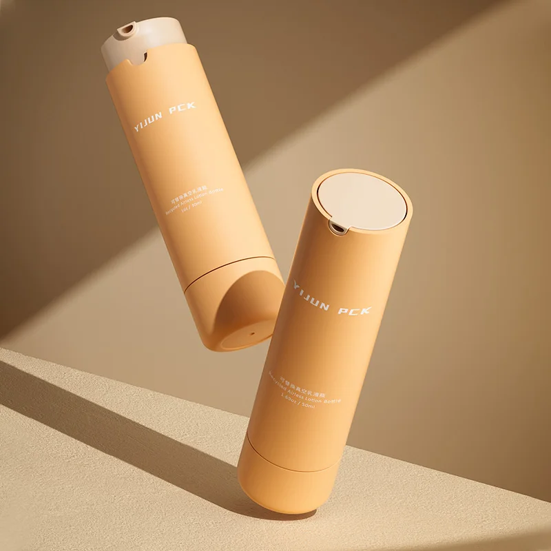 Luxury Recycle Airless Bottles 30ml Isolation Sunscreen Cream Replacement Lotion Pump Bottle Cosmetic Skin Care Packaging ABS