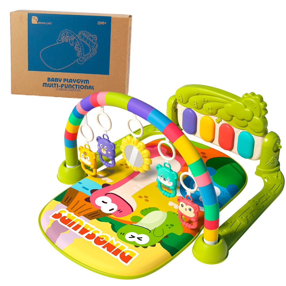 Baby Play Activity Mat Musical Soft Carpet Kick Piano Fitnesss Rack Sensory Learning Play Gym Mat for Baby