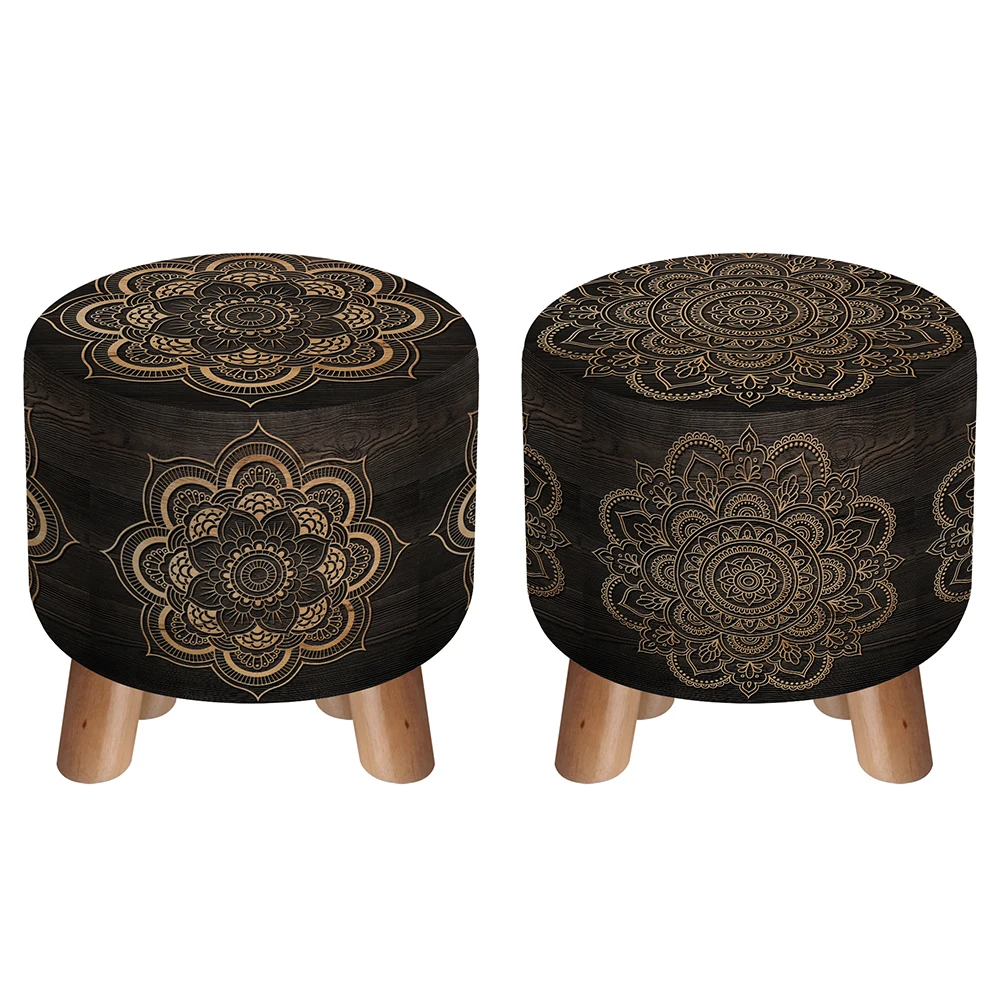 Children Steel Short Customized Antique Removable Cover Leather Bar Foot Stool Ottoman