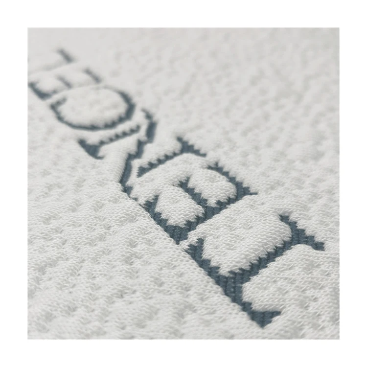 Custom Medium Weight Hospital High Thread Counts Yarn Dyed Single Jersey Fabric for Mattress