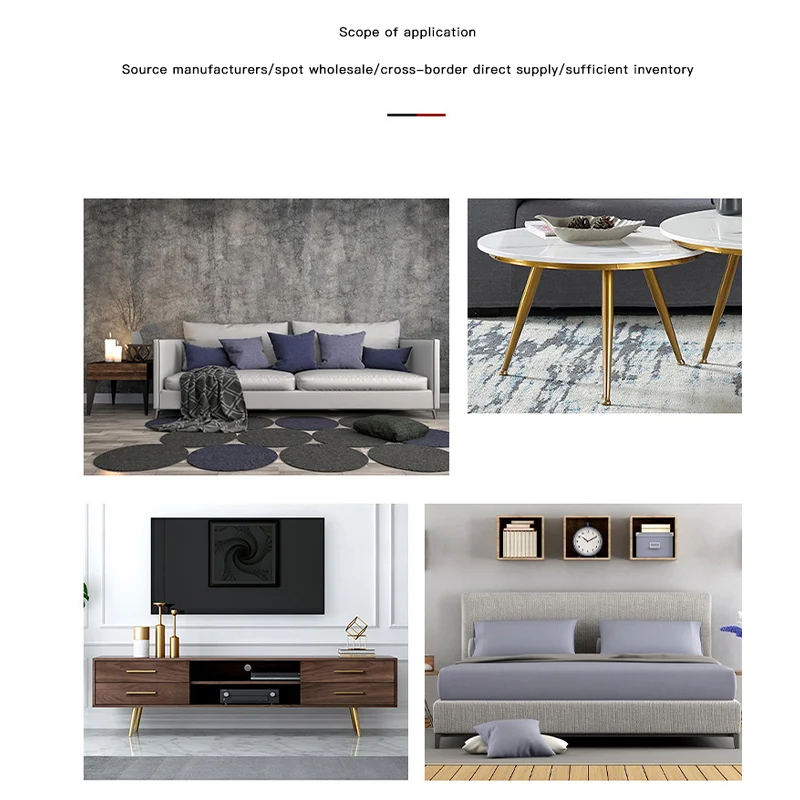 Office metal coffee table dining table dresser tv cabinet furniture tapered support sofa table base legs