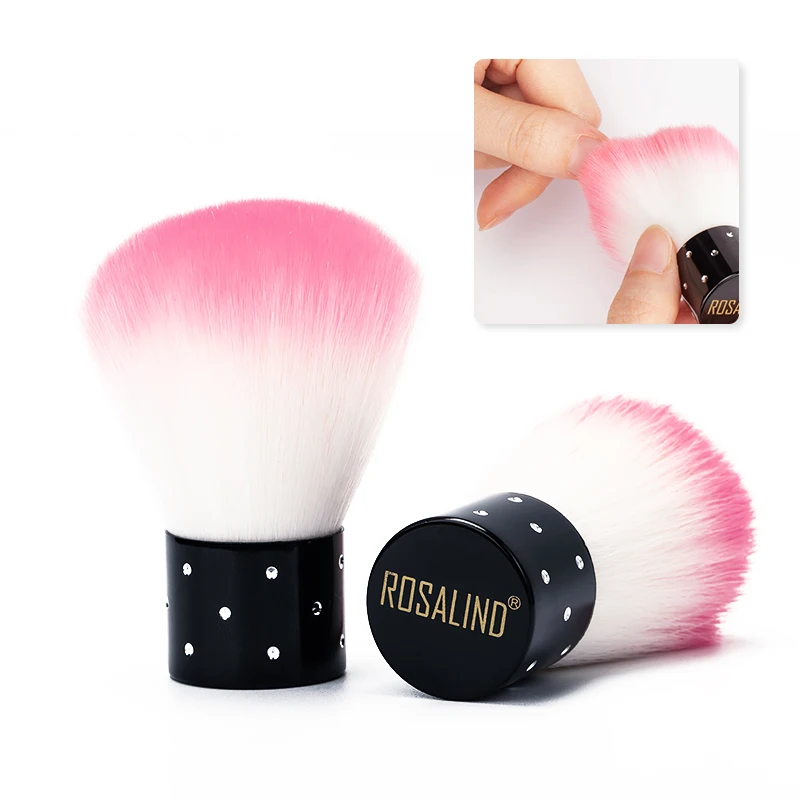 ROSALIND high quality manicure tools nail art dust brushes wholesale pink nail brush for cleaning nails