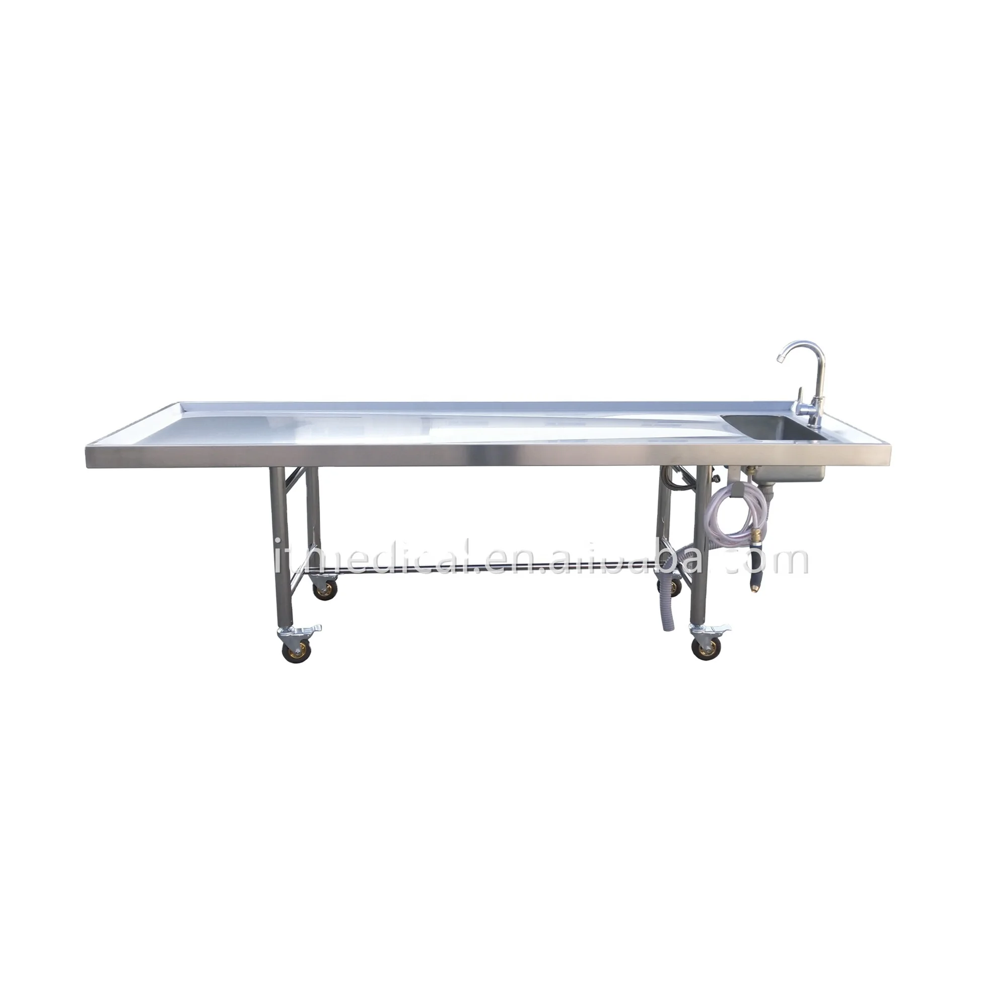 Best selling  Stainless Steel Funeral Mortuary Table  Funeral Equipment dissection table