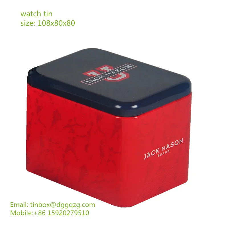 metal tin watch storage tin box