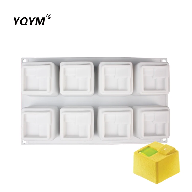 Handmade Soap Molds 8 Cavities Square Silicone Cake Baking Mold