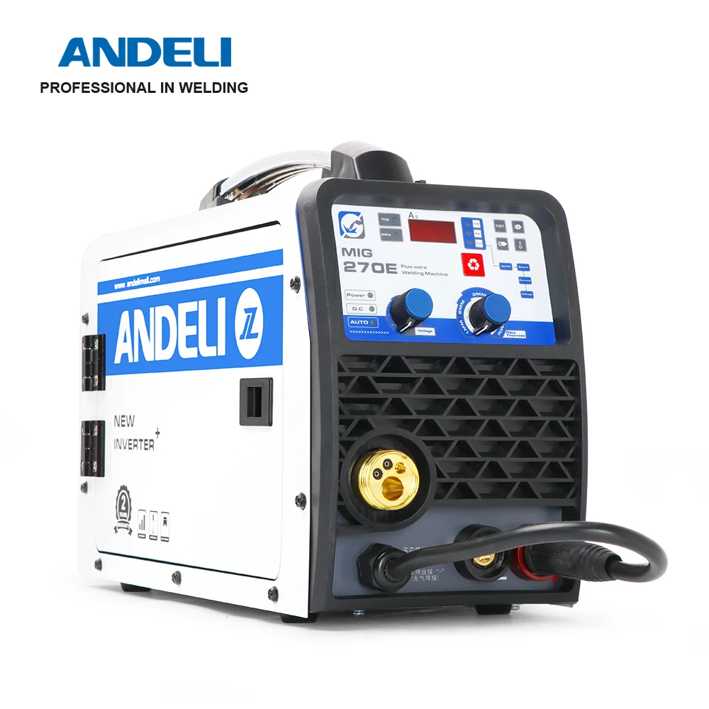 
ANDELI MIG-270E Single Phase 220V MIG/TIG/MMA 3 in 1 MIG Welding machine Without Gas Welder 