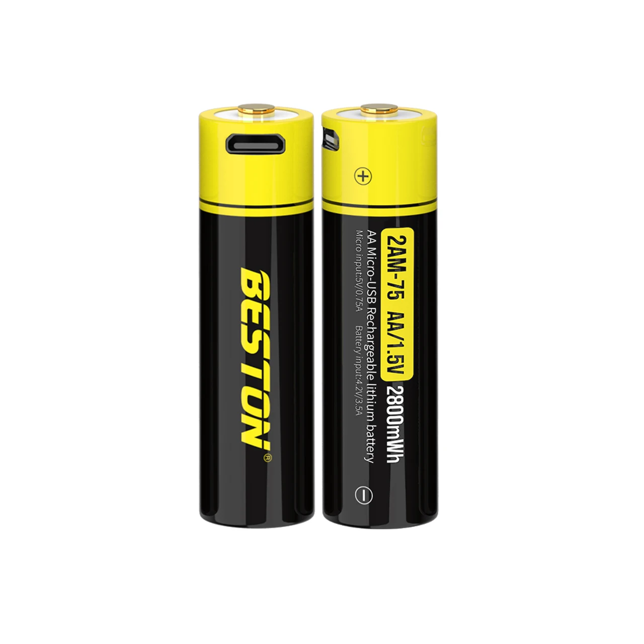 Beston New Launch Portable 1.5V Micro USB rechargeable AA battery 2800mWh 1.5V 1850mAh