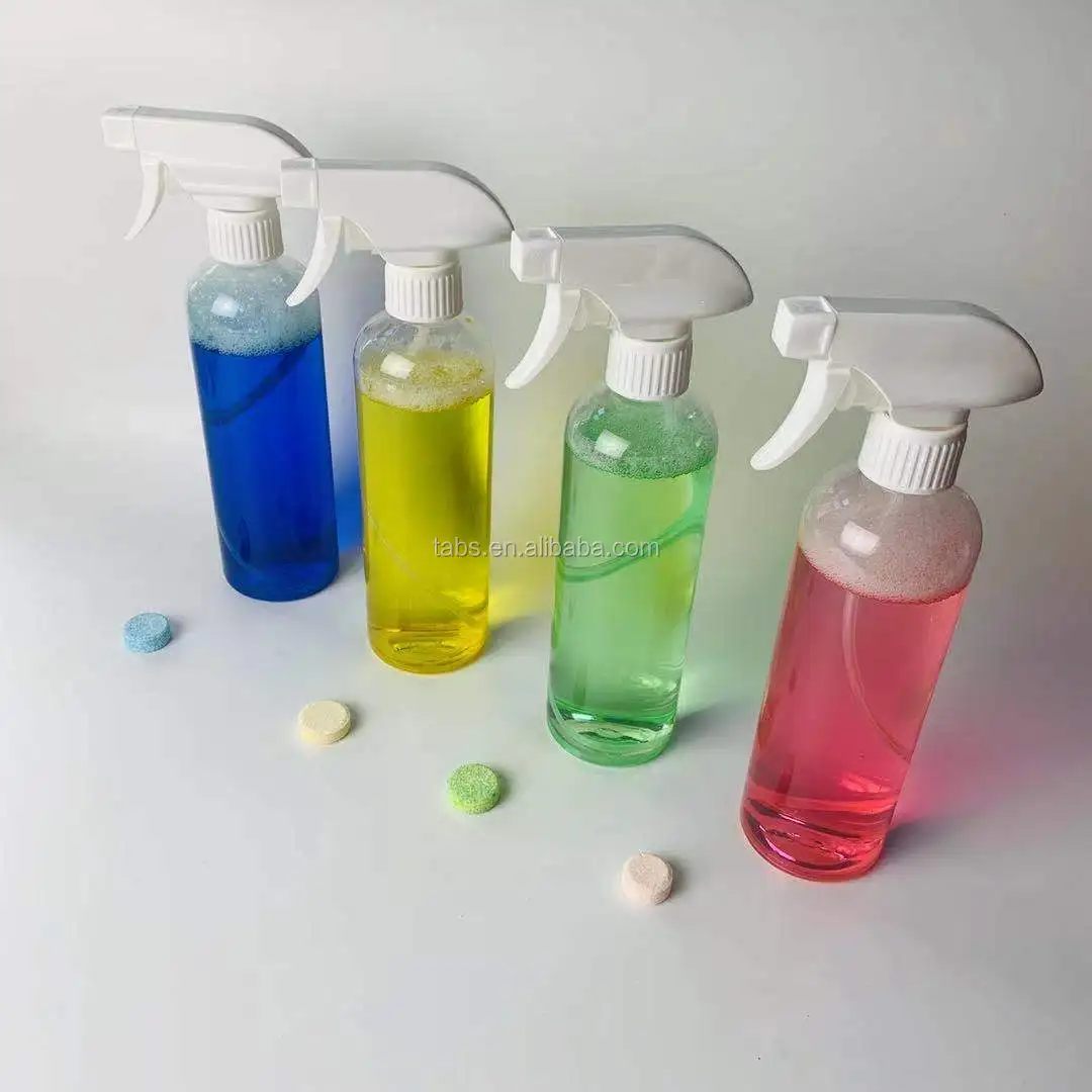 Multifunction cleaning tablets refill bottle custom logo many size tablet and fragrance colors for choice window glass cleaning
