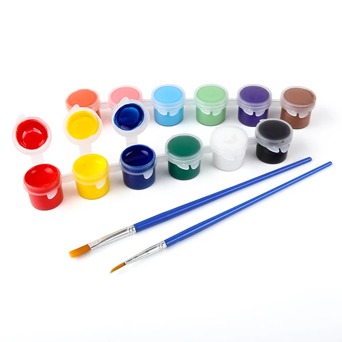 Gxin K001B Hot selling high quality acrylic color paint pot strips art 12 colors acrylic paint set for artists