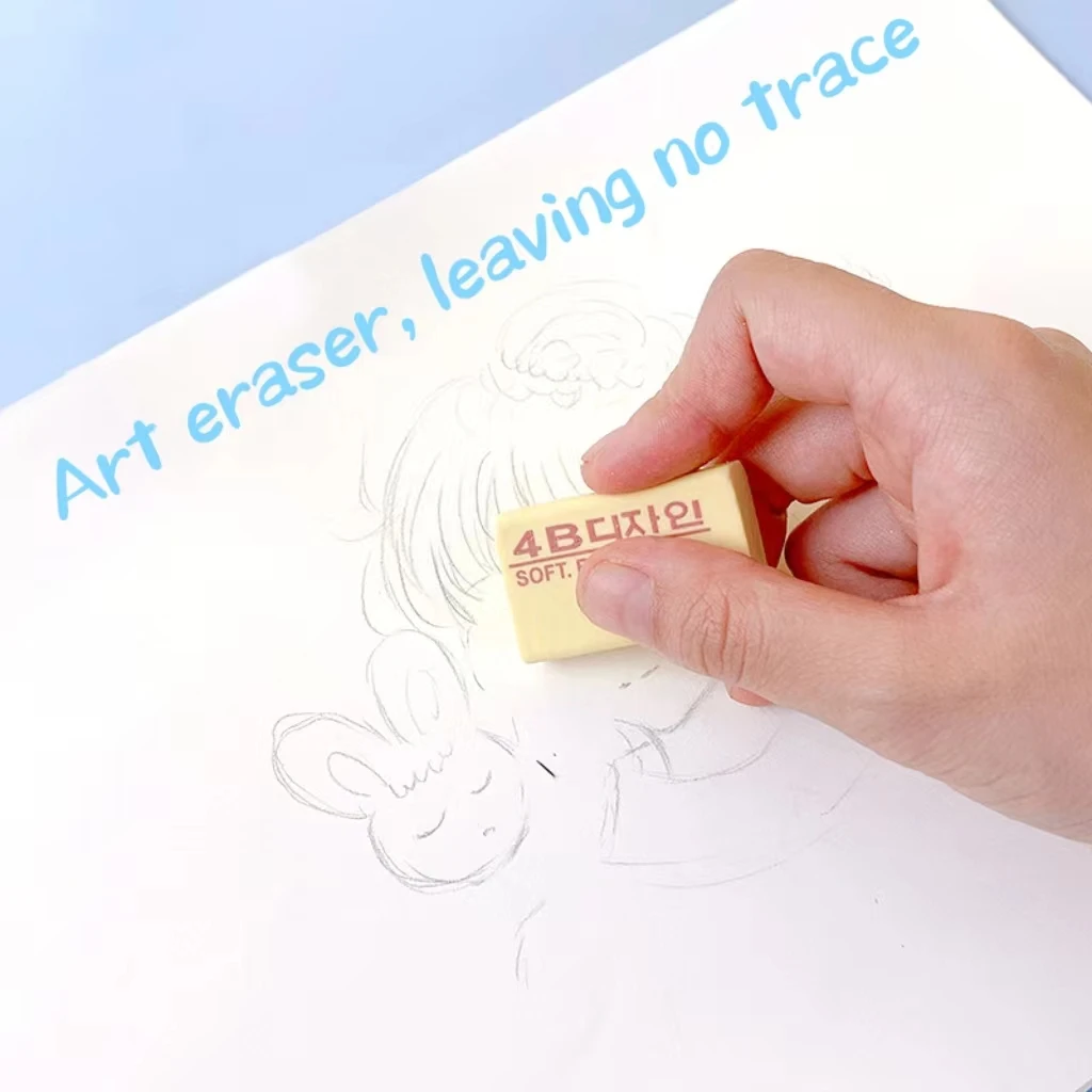 4B elementary school eraser sketch less crumbs clean no marks wholesale